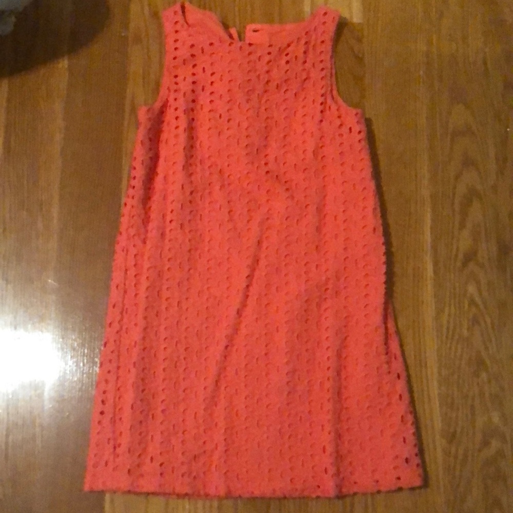 Girls pink embroidered dress